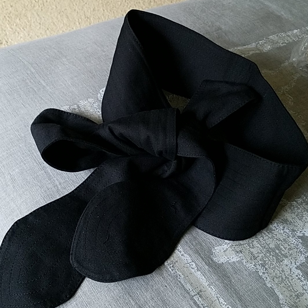 Fabric Black Bow or Knot Belt